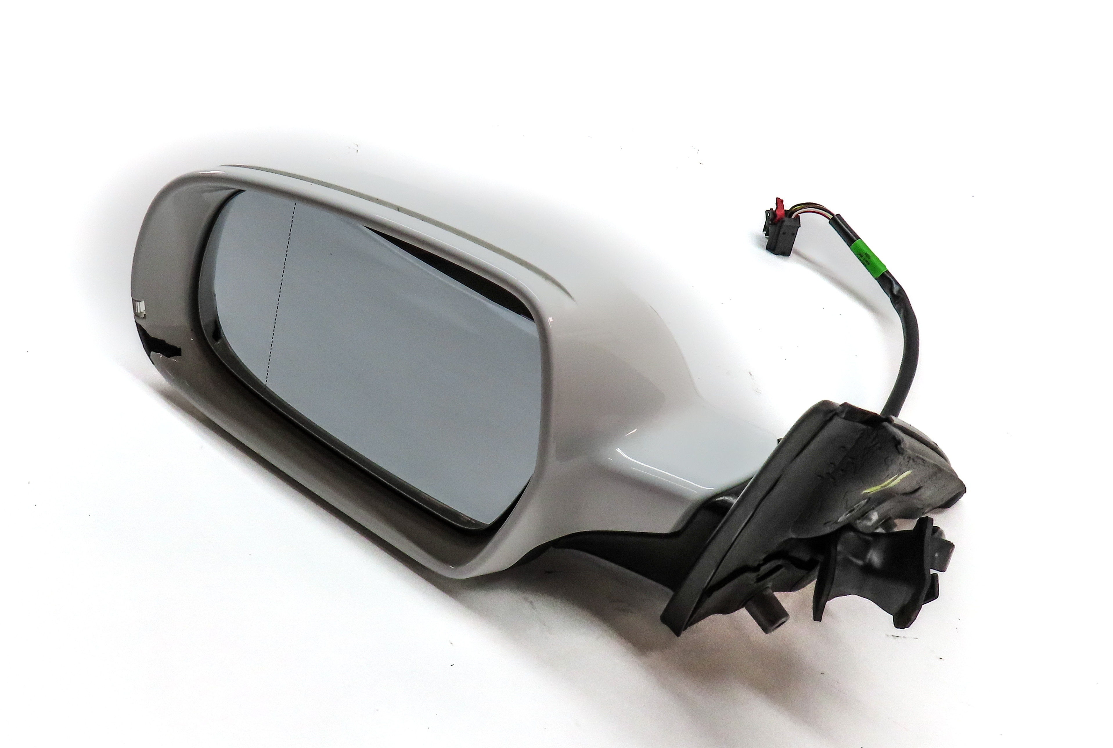 2010-2016 AUDI A4 (B8 8K) LEFT FRONT DRIVER HEATED DOOR MIRROR (White) — exact item pictured